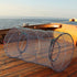 2pcs 17x10 Inch Portable Collapsible Fish Trap Metal Mesh Turtle Trap Saltwater Shrimp Lobster Easy to Use and Store