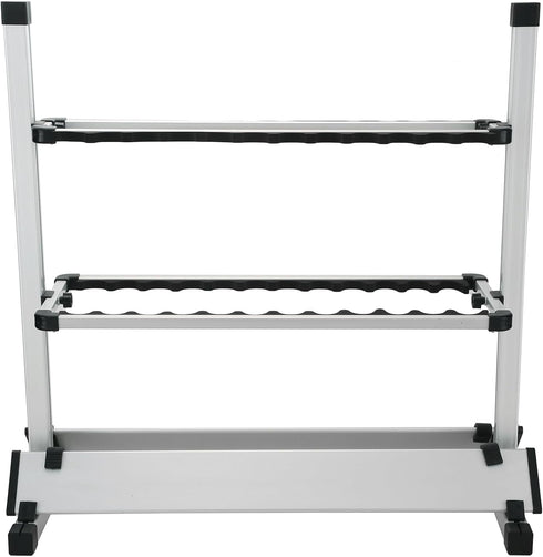 Fishing Rod Rack, Portable Fishing Rod Organizer for 12 or 24 Rods, Aluminum Alloy Holder (24 Rods Rack)