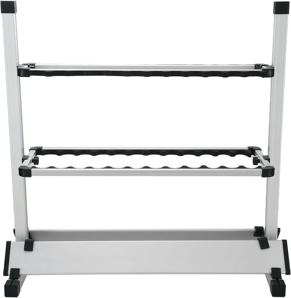 Fishing Rod Rack, Portable Fishing Rod Organizer for 12 or 24 Rods, Aluminum Alloy Holder (24 Rods Rack)