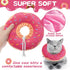 BINGPET Cute Donut Recovery Collar for Cats and Puppies, Soft Adjustable Protective E Collar After Surgery