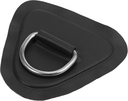 X AUTOHAUX D Ring Patch 4pcs PVC Stainless Steel Triangle Shape Pad for Inflatable Boat Kayak Canoe Deck