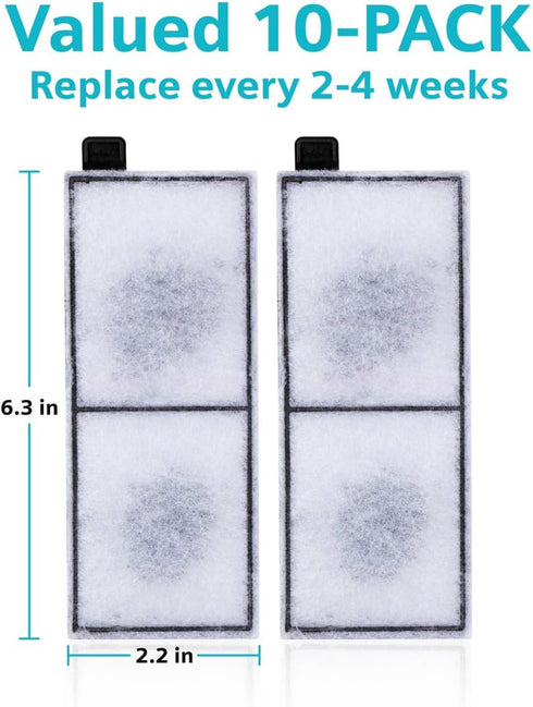 hygger 10-Pack Replacement Carbon Filter Cartridges for HG-959 Filter