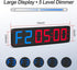 15" Count Gym Timer Large LED Display Wall Clock | Gym Interval Workout | Down & Up | Stopwatch | Adjustable Buzzer