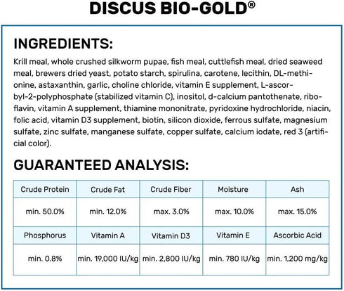 Hikari Tropical Discus Bio-Gold Fish Food, 2.82 oz (80g)
