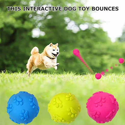 Dog Squeaky Balls - Squeaky Toy Balls for Small Medium Large Dogs, 3 Pcs