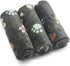 1 Pack 3 Puppy Blankets, Super Soft Warm Sleep Mat Grey PAW Print Fleece Blanket for Small Dogs and Fluffy Cats, Medium