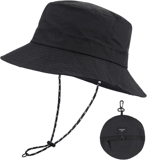 Wide Brim Sun Hat for Men Women, UPF 50+ Waterproof Fishing & Bucket Hat for Hiking Camping Safari