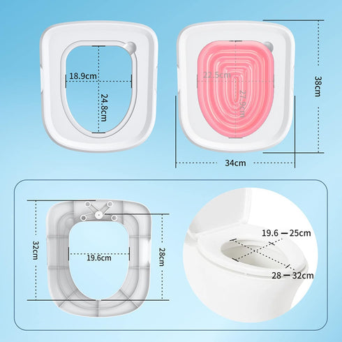 Cat Toilet Training Kit, Reusable Pet Cat Toilet Seat Trainer Cat Litter Mat Kit Potty Toilet Training System Urinal