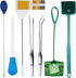 Fish Tank Cleaning Tools, 8 in 1 Aquarium Feeder Tools Kit, Stainless Steel Feeding & Plant Cleaner