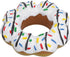 AB Tools 4x4x14cm Pet Dog Vinyl White Donut Food Dog Toy Play Toy with Squeak