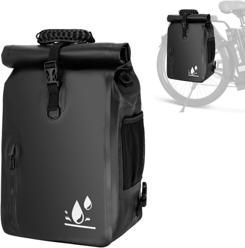 YEEGO DIRECT Bike Bag, 29L Waterproof Panniers for Rear Rack Bicycles, Black (1 PCS)