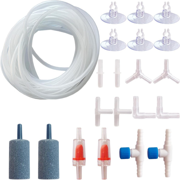 Aquarium Air Pump Accessories - Airline Tubing, Air Stones, Check Valves, Control Valve & Connectors