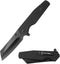 FLISSA Pocket Knife with 3.5" Folding Stonewash Blade and G10 Handle for Outdoor, Survival, Hunting