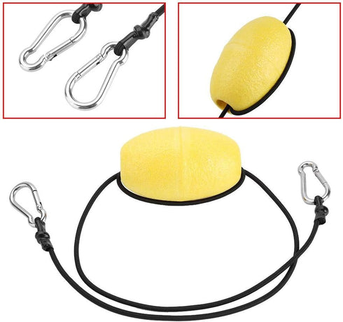 Keenso Drift Anchor Line with Stainless Steel Nylon EVA Rope, Kayak Throw Line Buoy Accessory for Boat