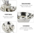Set 1-2 Zerodeko Stainless Steel Camping Cookware with Cooking Utensils Portable Picnic Pot and Mess Kit for People