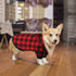 Plaid Dog Hoodie Sweatshirt for Medium Dogs, Cat Puppy Clothes Coat, Warm and Soft (M)