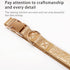 Glare Gold Dog Collar, Leather and Nylon Double Layer Design, Adjustable Heavy Duty with Quick Release Buckle for Dogs