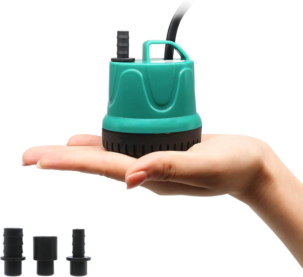 Upettools Submersible Water Pump, Ultra Silent Circulation Pump for Pond, Aquarium, Hydroponics (66GPH, 5W)