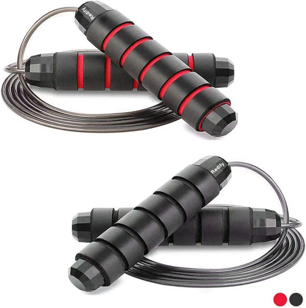 Redify Jump Rope for Fitness, Adjustable Skipping Rope with Ball Bearings, Speed Jumping Rope for Workout at Home,
