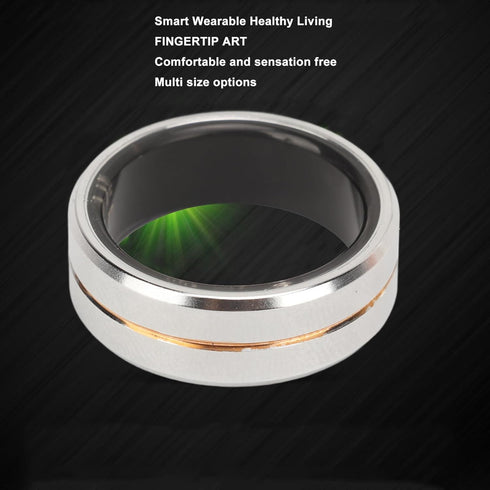 Smart Ring Health Monitor, Fitness Pedometer Sleep Data Tracker, IP68 Waterproof Smart Health Ring for Men Women,