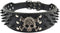 Spiked Studded Dog Collar, Stylish Leather, 2 Inch Width, Fit Medium & Large Dogs, Black (M)