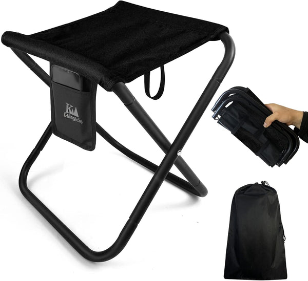 K-MingleSo Upgraded Portable Folding Stool, 13 Inch Camping Stool for Adults Fishing Hiking