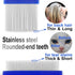 5 Pieces Dog Tear Stain Remover Combs, Pet Grooming Flea Combs, Double Sided Care Comb for Kittens Puppies Removal Crust and Slime(Blue)