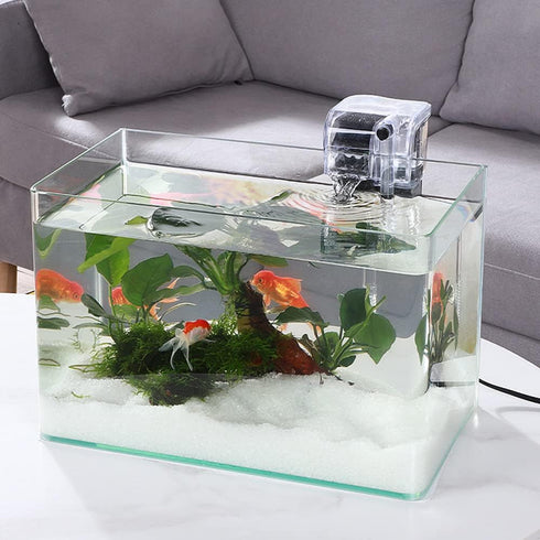 Fish Tank Small Filter, Hang on Filter for 1 to 8 Gallons, Small Submersible Hanging Aquarium Filter