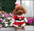 NACOCO Pet Christmas Costumes Dog Suit with Cap, Santa Claus Suit for Dogs and Cats (Red, XL)