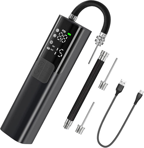 Pumteck MY01 Electric Ball Pump, Inflation & Deflation, Accurate Pressure Gauge, 4 Preset Modes, Automatic Pump for