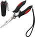 Hikary Long Nose Fishing Pliers - Stainless Steel Hook Remover, Braid Cutter, Rustproof Multi-Tools for Fishing