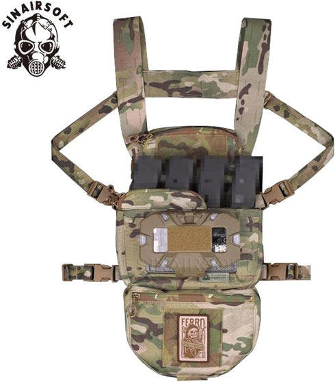 SINAIRSOFT Tactical Vest Phone Holder, MOLLE Plate Carrier Phone Mount for Folded Navigation Board