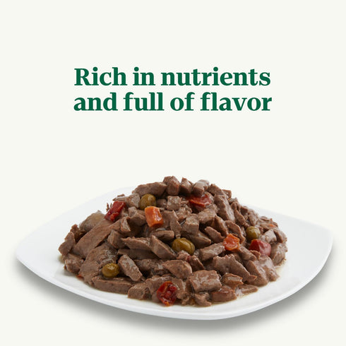 NUTRO HEARTY STEW Chunky Beef, Tomato, Carrot & Pea Stew, Adult Natural Grain Free Wet Dog Food, (12) 12.5 oz Cans