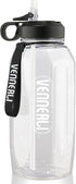 Large Water Bottle with Straw, VENNERLI Portable Sports Water Bottle 2.2L BPA-Free for Hiking and Camping