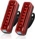 USB Rechargeable Bike Tail Light 2 Pack, Ultra Bright LED Rear Light, 50 Hours Runtime, 5 Light Modes, IPX5 Waterproof