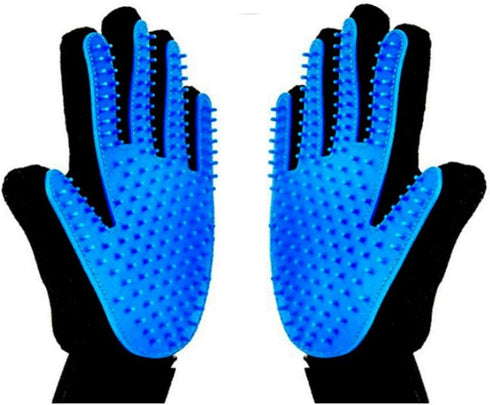 2PCS Pet Grooming Glove, Gentle Deshedding Brush Mittens for Short and Long Hair Dogs & Cats