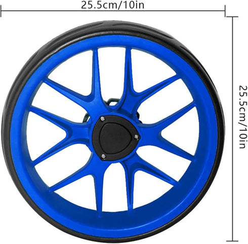 Bingche 25 5cm 10mm Golf Push Cart Wheel Replacement OD with Axle EVA Tread for Quiet Smooth Rolling On Grass and Wet