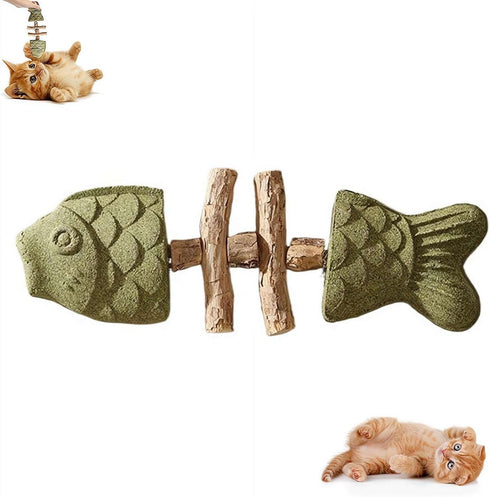 Generic 2026 New Creative Fish Bone Cat Toy,Purrident - Fix Your Cats Dental