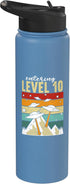 10 Years Entering Level Up 10th 10th Birthday Entering Level 10 Up Gaming Controller 10th Birthday Stainless Steel Insulated Water