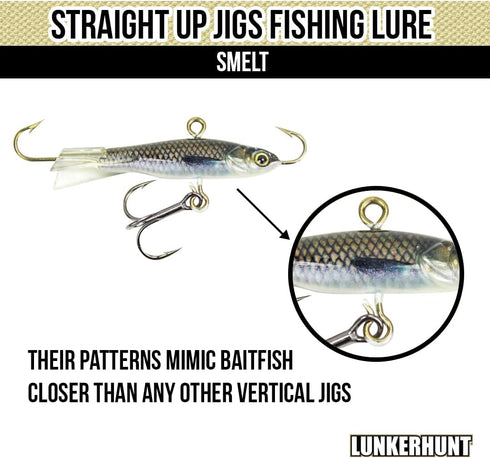 LunkerHunt Bass Fishing Swimbaits and Jigs, Triple Action Walleye Jigs, Saltwater Bait