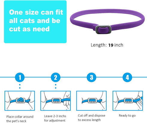 Calming Collar for Cats - Pheromone Calm Collars for Anxiety Relief, Adjustable Waterproof 2 Pack for Small Medium Large