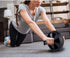 HolaHatha Compact Exercise Fitness Ab Roller Wheel Equipment with Handles for Home Gym and Core Building Workout