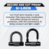 Security Cable Lock Set - 5ft to 25ft Weatherproof Looped Ends U-Lock for Bikes and Outdoor Equipment