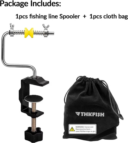 THKFISH Fishing Line Spooler - Adjustable Portable Fishing Line Winder and Remover Accessories