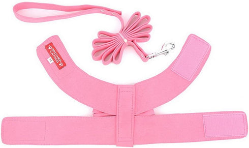 Zunea Pet Dog Vest Harness for Small Dog - Bow Tie No Pull Soft Suede Leather Puppy Harness Leash Set, Pink S