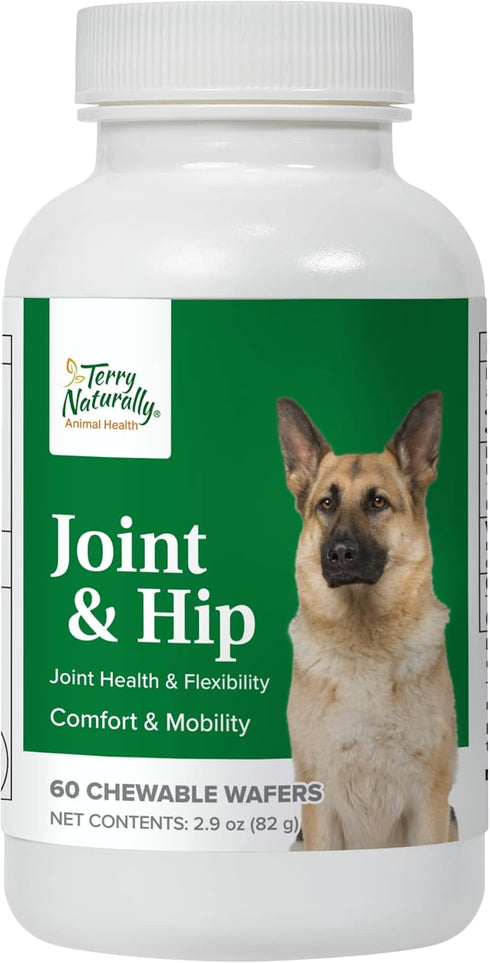 Terry Naturally Animal Health Joint & Hip Formula, 60 Chewable Wafers for Canine Joint Health