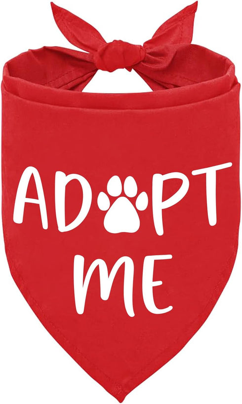 Adopt Me Dog Bandana - Funny Red Dog Scarf Accessories for Adoption