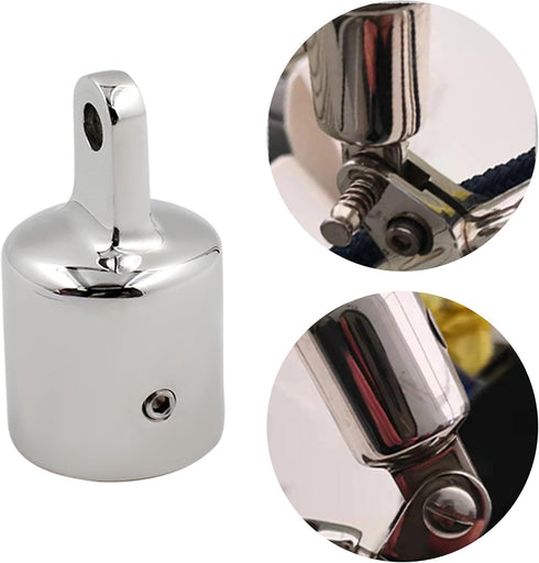 SHENGHUISS Stainless Steel 316 Bimini Top Cap Eye End Boat Fitting with L Shape Hex Key, Marine Hardware