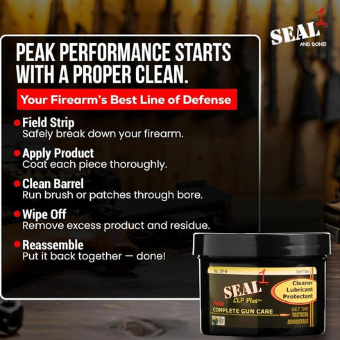 1 (8 oz) SEAL CLP Plus Paste I Cleaner Lubricant Protectant I Dissolves Carbon & Fouling I Protective Barrier I Long