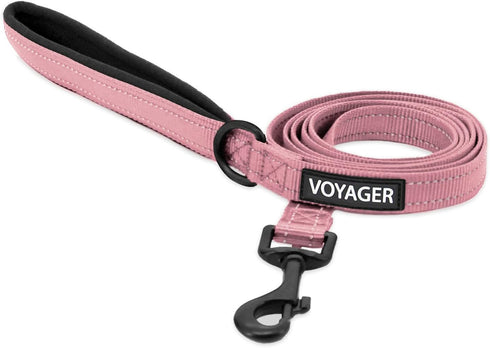 Best Pet Supplies Voyager Reflective Dog Leash, 5ft Long, Neoprene Handle, Supports Small Medium Large Puppies